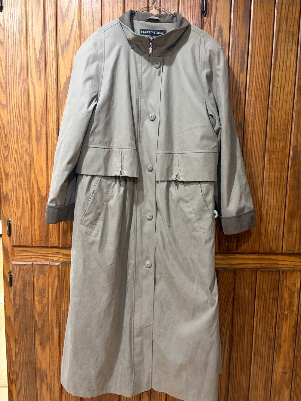 Fleet Street  taupe trench coat 
Women’s size 16
